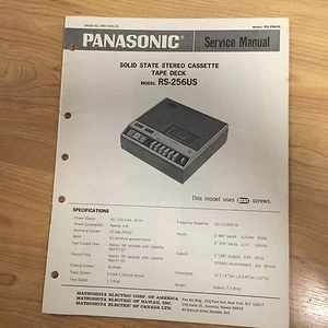 Manual de servicio original Panasonic para cubiertas de cinta de casete modelo RS ~ Seleccione uno - Imagen 1 de 4