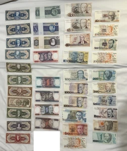 Brazil 35 piece set All Different XF AU UNC cruzeiros cruzados reais - Picture 1 of 12