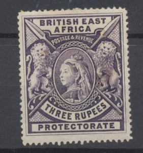 British East Africa: Stamps 1897 3R Deep Violet Mint Hinged SG94 CV £200 - Picture 1 of 6