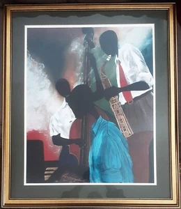 Leroy Campbell "Tune Up" Hand Signed Framed Art - Picture 1 of 3