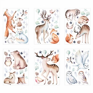 Cuadros de ventana animales de invierno autoadhesivos - pegatinas de PVC adhesivas estáticas - Imagen 1 de 3