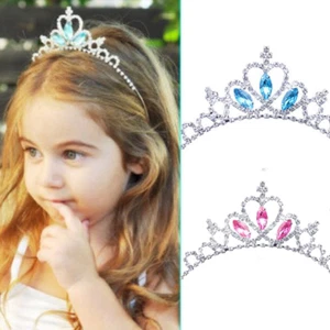 Kids Crystal Crown Headband Rhinestone Tiara Princess Headband Girls Boys - Picture 1 of 11