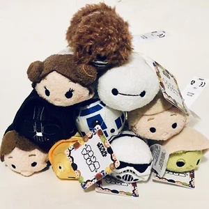 Disney Tsum Tsum 10 STAR WARS Plush Toys Chewy R2D2 Yoda More! Most With Tags - Picture 1 of 12