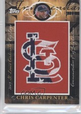 2010 Topps Jumbo Packs Manufactured Hat Logo Relic /99 Chris Carpenter #MHR-311