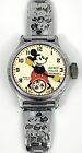 1930’s Mickey Mouse Ingersoll Wristwatch Original Band For Parts Or Repair