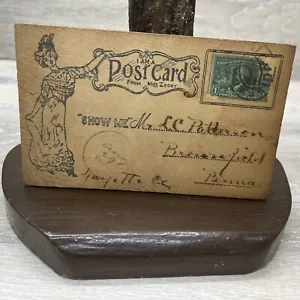 Postal de madera de 1904 St. Louis, Feria Mundial de Louisiana - Miss Zoory - Imagen 1 de 5