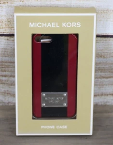 Michael Kors iPhone 5 5s Fitted Snap On Phone Case Hard Scarlet Black Silver - Picture 1 of 2
