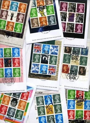 d18 - USED MACHINS - 1984 - 2022 Prestige Pane Mint definitives EX FDC on PIECE - Image 1 of 2