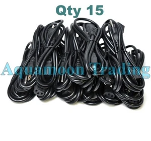 15-Pack NEW 3-Prong 5FT AC Power Cord for C13 5-15P Computer Electronic Devices - Picture 1 of 3