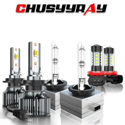 For Saab 9-5 2006-2007 6x LED HID Headlight Hi/Lo Bulbs+Fog Lamp Combo 6000K - Image 1 of 4