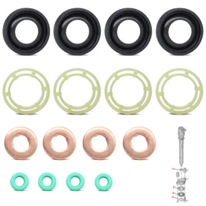 FUEL INJECTOR SEAL+ WASHER+ ORING FOR FORD FOCUS FUSION FIESTA C-MAX 1.6TDCI - Picture 1 of 5