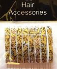 8 x Flower ON Gold Vintage Hair Accessories Snap Hair Clips Slides Hair Grip