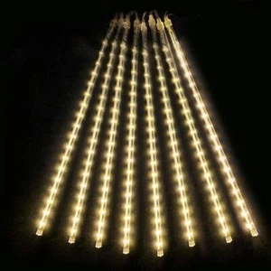 192 LED 8 Tubes Lights Meteor Shower Rain Tree String Light Garden Party Outdoor - Picture 1 of 18