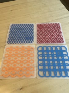 4 Thick Plastic Flexible Cutting Mats Labeled Poultry, Beef, Seafood, Pork - Picture 1 of 7
