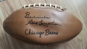 Sid Luckman Chicago Bears Football Inscribed "Best Wishes" Facsimile Auto ~Read - Picture 1 of 6