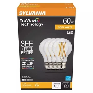 Sylvania TruWave A19 E26 (Medium) LED Bulb Soft White 60 Watt Equivalence 4 pk - Picture 1 of 1