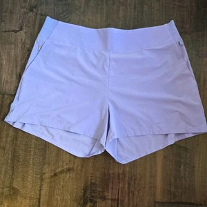 Athleta Size 18 Brooklyn Shorts Pastel Purple Pockets Travel Beach Loungewear - Picture 1 of 7