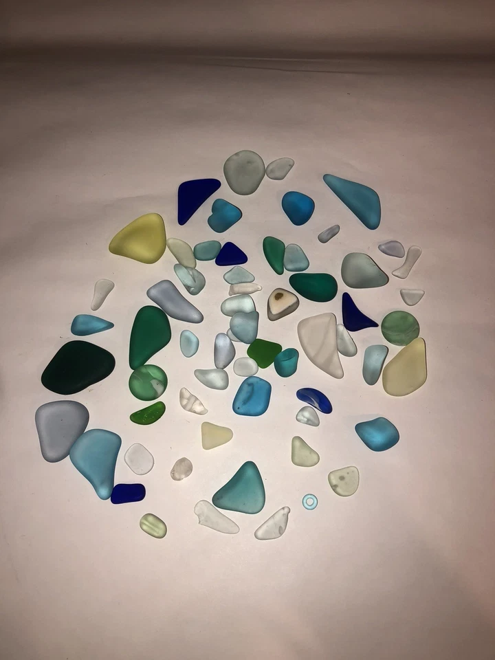 Genuine Tumbled Beach Sea Glass ~ 60 Piece Lot 5 ~ Mixed Colors ~ Hawaii - Image 1 of 1