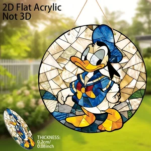 Donald Duck Disney Yellow Feet Suncatcher Stained Glass Effect Decor Gift - Picture 1 of 5