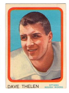 1963 Topps CFL Dave Thelen Card #52 Ottawa Rough Riders Miami Ohio - Picture 1 of 2