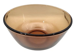 Vintage Anchor Hocking Fire-King Amber Glass Bowl 8 1/4” Diameter x 4 1/2” Tall - Picture 1 of 9