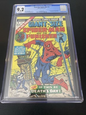 1975 MARVEL КОМИКСЫ ГИГАНТСКИЙ РАЗМЕР ЧЕЛОВЕК-ПАУК #4 3-Й КАРАТЕЛЬ ВНЕШНИЙ ВИД CGC 9.2 🔥🔑 - Изображение 1 из 4
