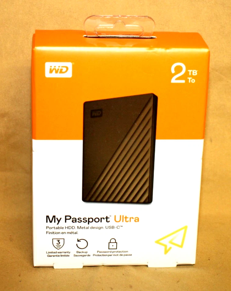 WD 2TB My Passport Ultra Portable External Hard Drive HDD-WDBC3C0020BSL-WESN - Image 1 of 1
