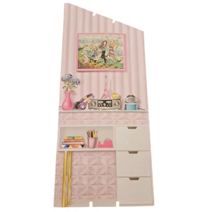 Mattel Barbie Casa dei Sogni 2018 Top 3° Piano Parete Pannello Cassetti Scaffale Quadro - Foto 1 di 5