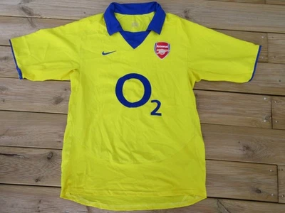 Maillot ARSENAL 2003 2004 2005 vintage NIKE away O2 shirt jaune trikot S - Photo 1/4