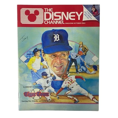 The Disney Channel Magazine October 1983 Tiger Town Roy Scheider Justin Henry VG - Image 1 of 3