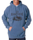 I Love New Hampshire Moose Blue Jean Hoodie Mens Ladies Sm Med Large Xl 2X 3X