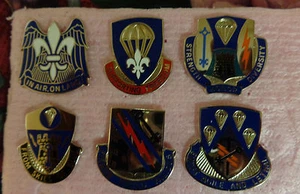   ARMY CREST DUI, 82ND AIRBORNE DIVISION, SPECIAL FORCES BN, AND HQS, SET OF 6 - Bild 1 von 1