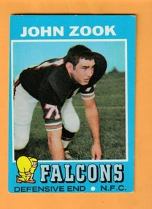 John Zook Atlanta Falcons 1971 Topps #166 Larned Kansas Jayhawks - Imagen 1 de 2
