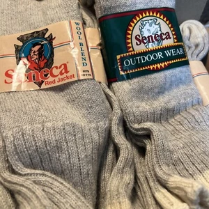 Vintage Seneca Red Jacket & Thermal Socks Lot Of 12 Pairs Sizes 12-13 & 10-11.5 - Picture 1 of 8