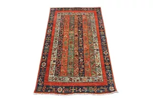 3x5 Ft Orange Fine Oriental Area Rug Afghan Hand Knotted Veg Dye Small Rug - Picture 1 of 10