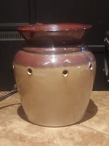Scentsy Candle Warmer Large Brown Electric Ceramic Simple Design