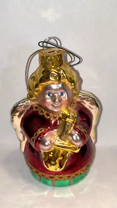 Blown Glass Christmas Ornament Angel Playing Violin 3.5" - Picture 1 of 2