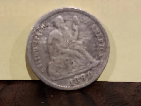 1891-P Seated Liberty Dime 10 cents filler Cover