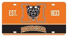 Mercer Bears Full Color Team Logo Metal License Plate