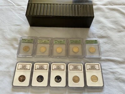 Year 2003 United States mint state quarters a lot of 10 graded by NGC and ICG - Image 1 of 3