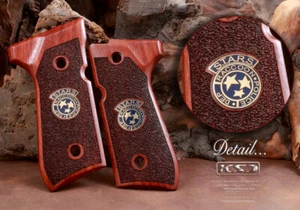 KSD Brand Beretta 92FS, 92A1, 92G, 92D, 96, M9 Compatible Rosewood Grip Stripled - Picture 1 of 1