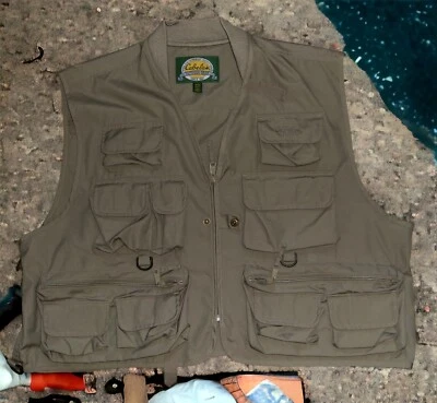 Cabela's Outdoor Gear Fly Fishing Utility Pocket Hunting Vest Mens Sz XL - Image 1 of 4