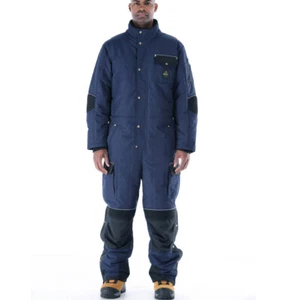 SALE! Refrgiwear Ultra Warm Work Coveralls 54 GOLD Series 7554 Navy -50F  LARGE - Picture 1 of 11