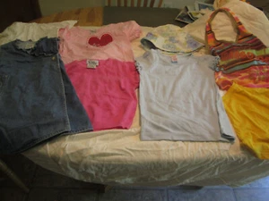 Lot of 7 Girls Baby Gap Jean Jumper 4XL - 4 Tops 2 Tank Tops Size 4-5 - Picture 1 of 20