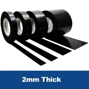 2mm Thick - Black Solid Rubber Strips Commercial Grade 1m, 2.5m, 5m, & 10m Roll - Picture 1 of 2