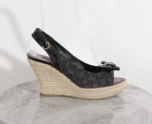 Louis Vuitton Sandalen Monogram Keilabsatz Größe 40 25-25,5 cm - Bild 1 von 23