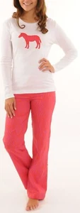 CARL ROSS Damen Pyjama, Schlafanzug Homewear Jersey Qualität rot weiß NEU - Bild 1 von 2