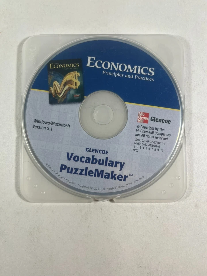 Glencoe Economics Principles and Practices Vocabulary PuzzleMaker CD 0078786010 - Image 1 of 1