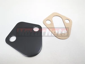 BBC Black Fuel Pump Block-Off Plate with Gasket For Big Block Chevy 396-454 V6 - Picture 1 of 2