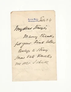signed letter by English clergyman William Rogers - Bishopsgate Russell Sturgis - Picture 1 of 4
